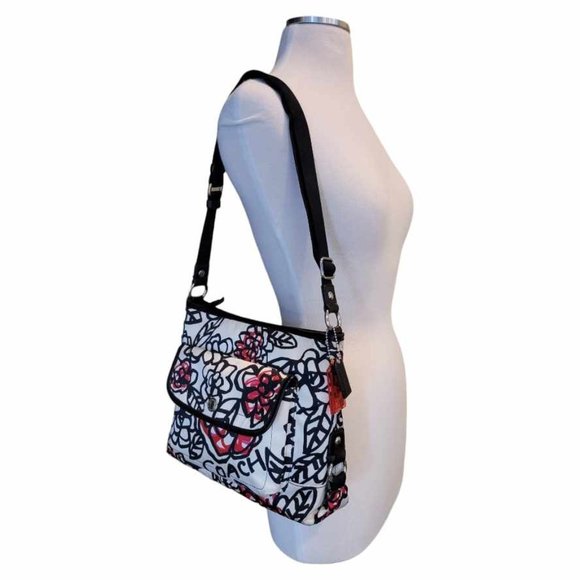 AUTHENTIC Coach Kyra Poppy Medium Crossbody/ Shoulder Bag - Floral / Daisy 🌼 - Picture 4 of 13